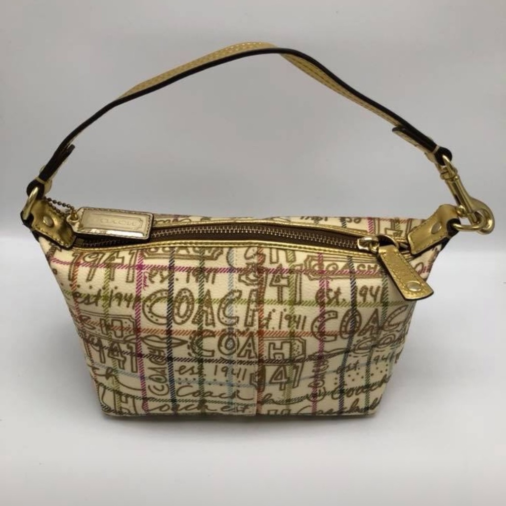 COACH Tattersall Graffiti Purse